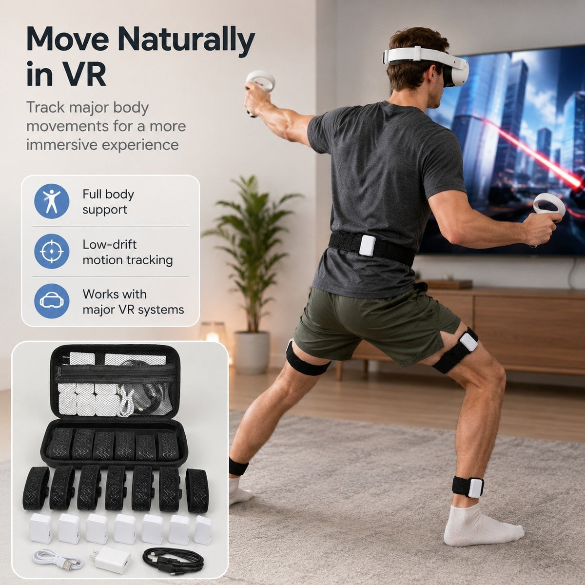 Full Body Tracking Kit with LSM6DSV Sensors – Compatible with SlimeVR